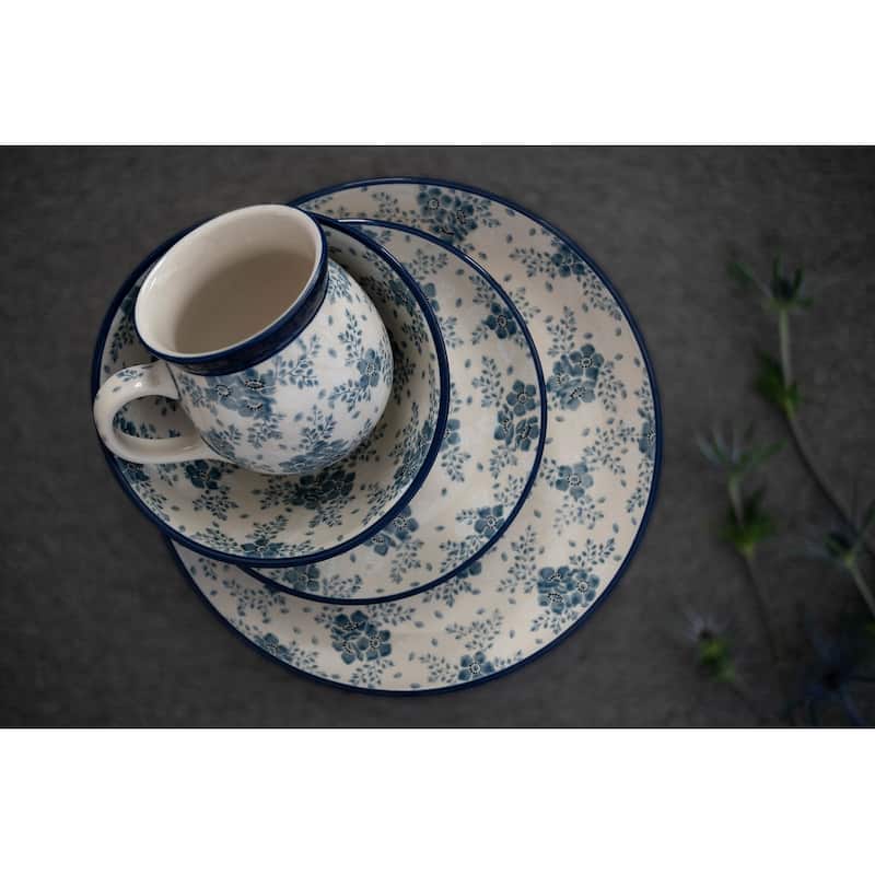 Blue Rose Polish Pottery Ceramika Artystyczna Bubble Mug