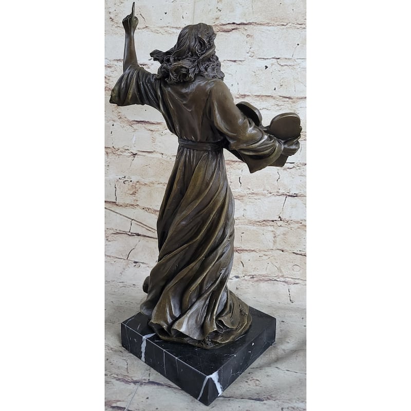 Hot Cast Bronze Sculpture Biblical Moses Ten Commandment Home Decoration Gift