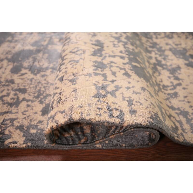 Contemporary Abstract Accent Rug Hand-Knotted Wool Carpet - 4'3" X 6'2"