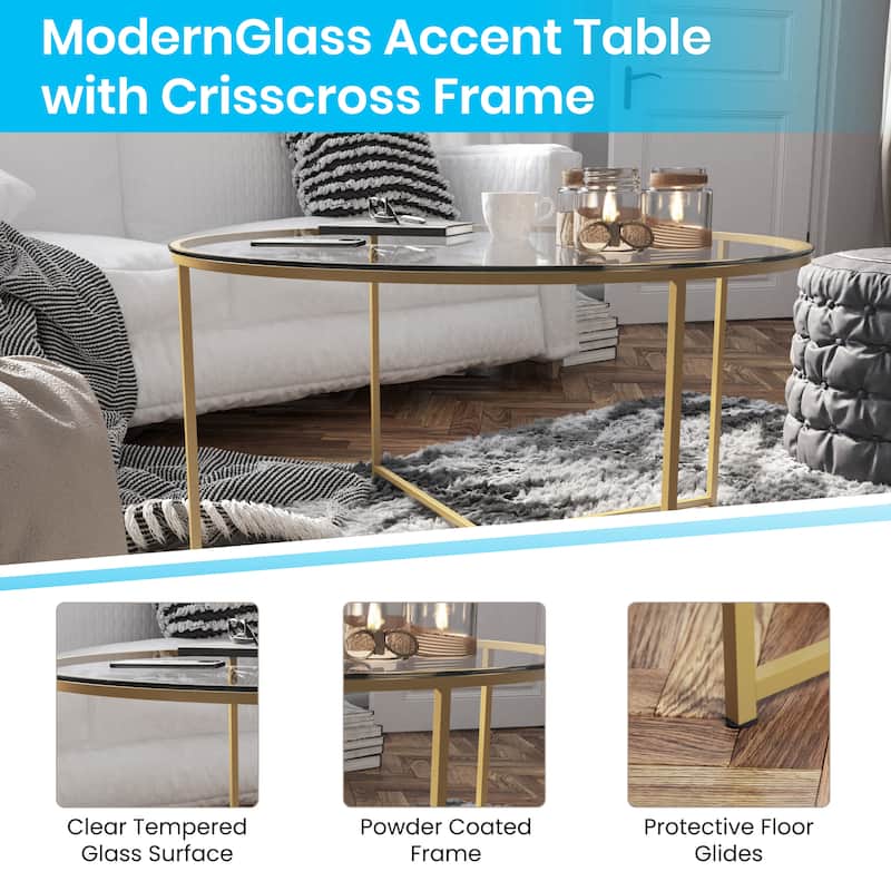 Sonoma Oak Wood Grain Finish Nesting Tables with Metal Cantilever Base