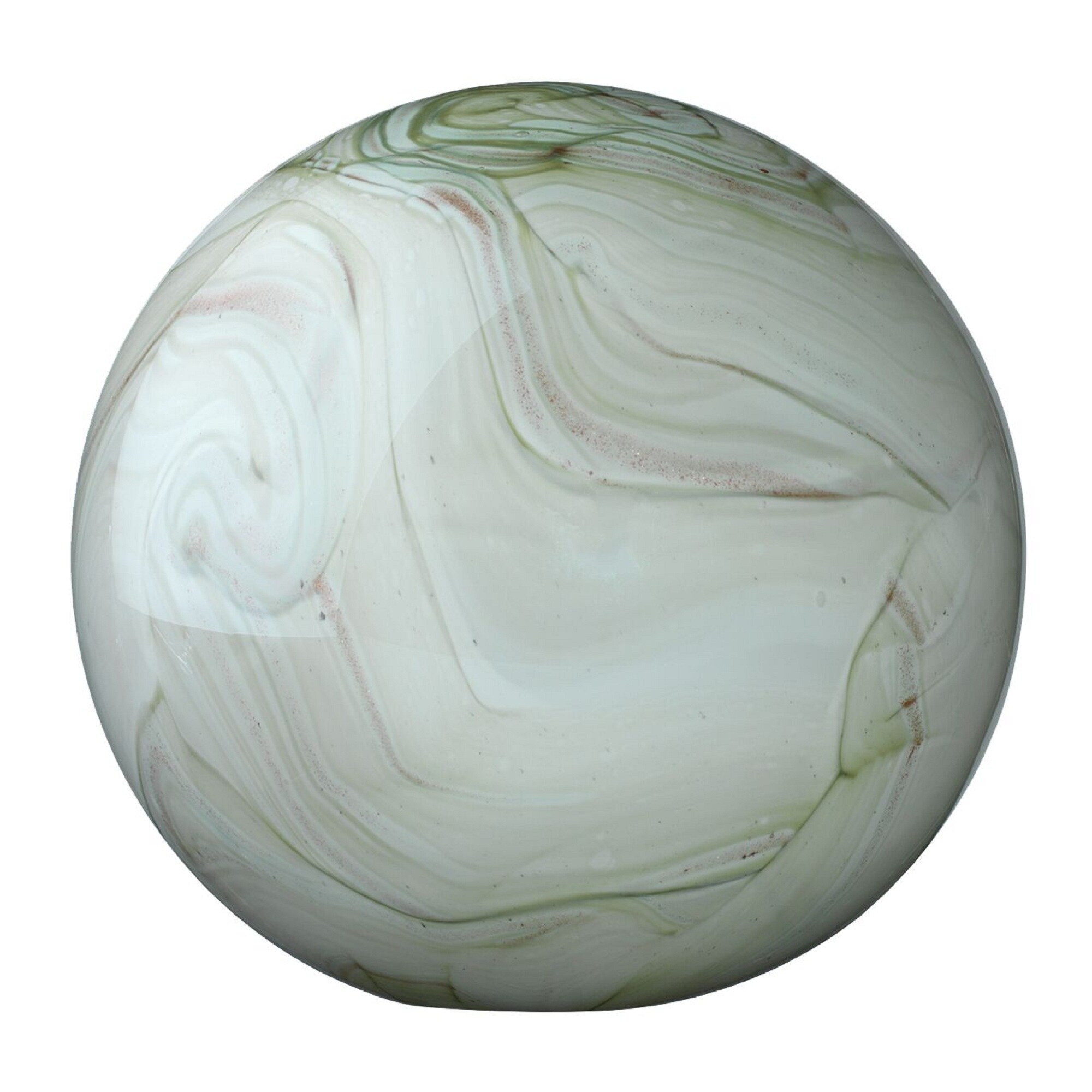 Shop Set Of 2 Green And Gray Cosmos Decorative Glass Balls 9