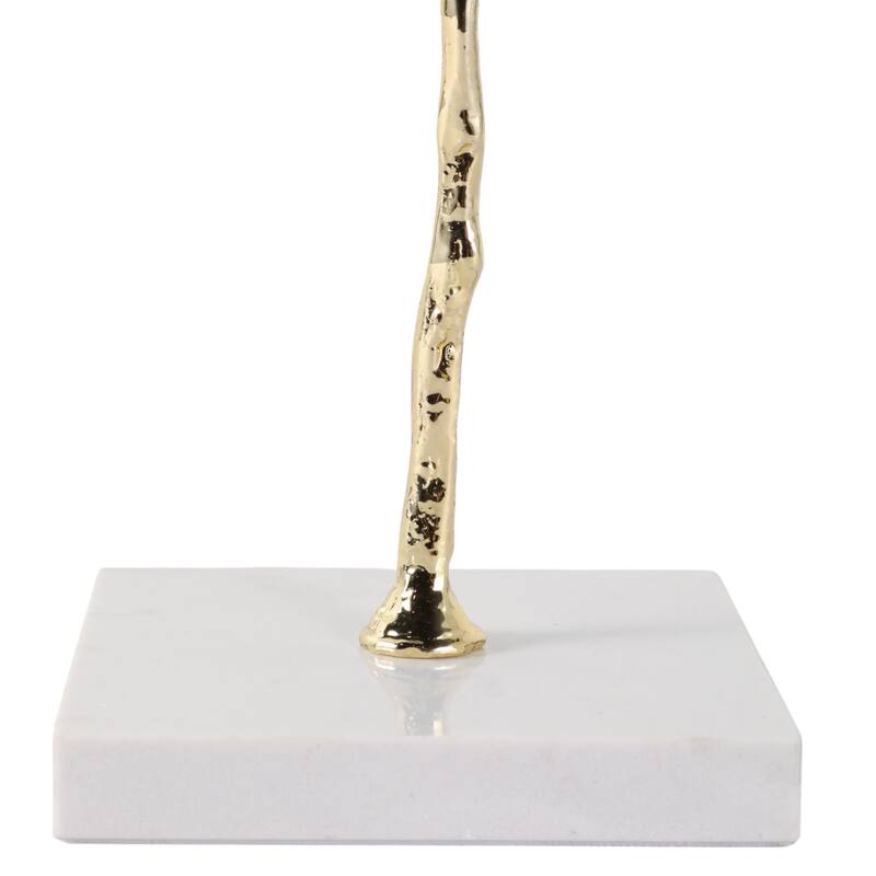 Metal Tree Sculpture on Marble Base Charming Living Room, Office, Home Decor