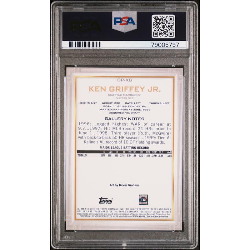 Ken Griffey Jr 2019 Topps Gallery National Baseball Card #GP-KG Graded PSA 10 - 8'6" x 11'6"