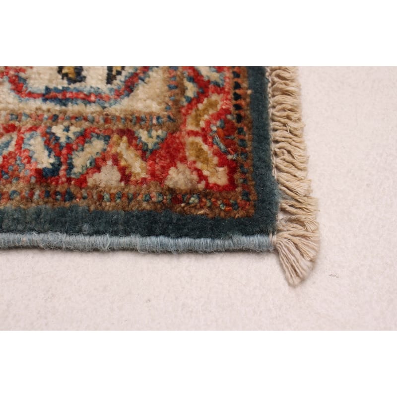 ECARPETGALLERY Hand-knotted Aryana Sky Blue Wool Rug - 2'7 x 8'0