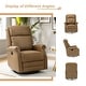 preview thumbnail 3 of 34, Alina Modern 20''w Genuine Leather Swivel Rocker Nursery Manual Recliner Chair with Rolled Arms by HULALA HOME
