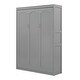 preview thumbnail 9 of 16, Full Murphy Bed Cabinet Folding Beds w/ Bookcase Headboard