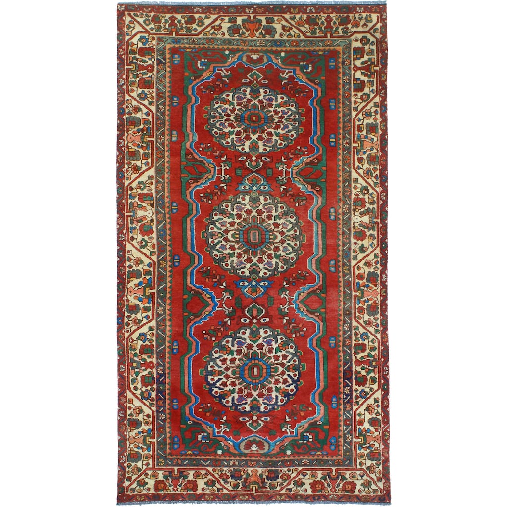 Vintage Ardabil Kendell Rust/Ivory Runner - 5'2" x 9'6"