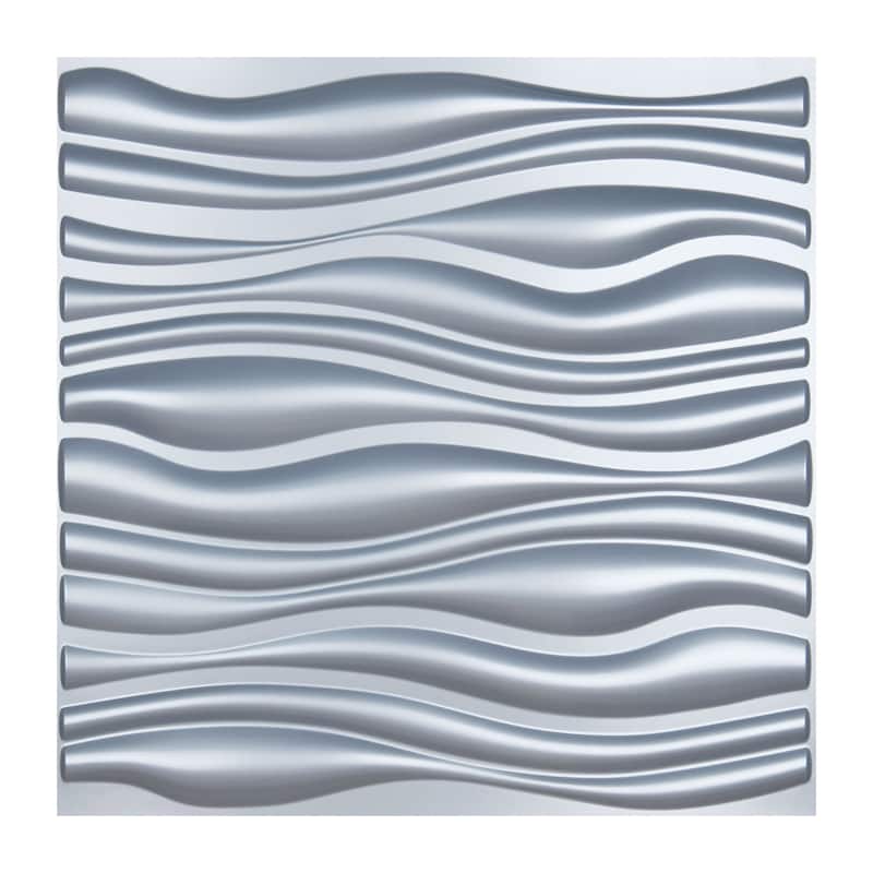 Art3d PVC Wave Board Textured 3D Wall Panels,19.7" x 19.7" (12 Pack)