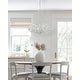 preview thumbnail 10 of 9, Marselle 6 Light Matte White Chandelier - 24"W x 6"H x 24"D