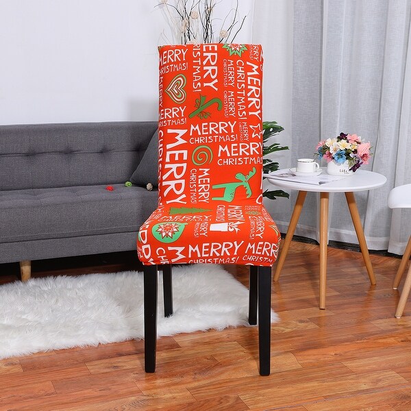 Home Stretch Chair Covers Slipcover Dining Room Stool Seat Cover Black White Red 