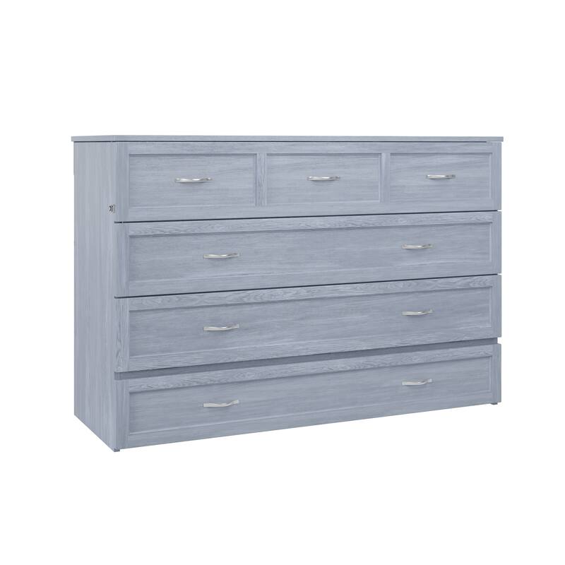 AFI Northfield Murphy Bed Chest with 6" Mattress, Storage Drawer & Built-In Charger