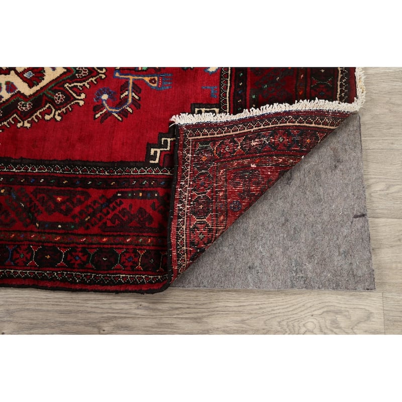 Geometric Balouch Persian Wool Area Rug Hand-knotted Foyer Carpet - 3'3" x 4'11"