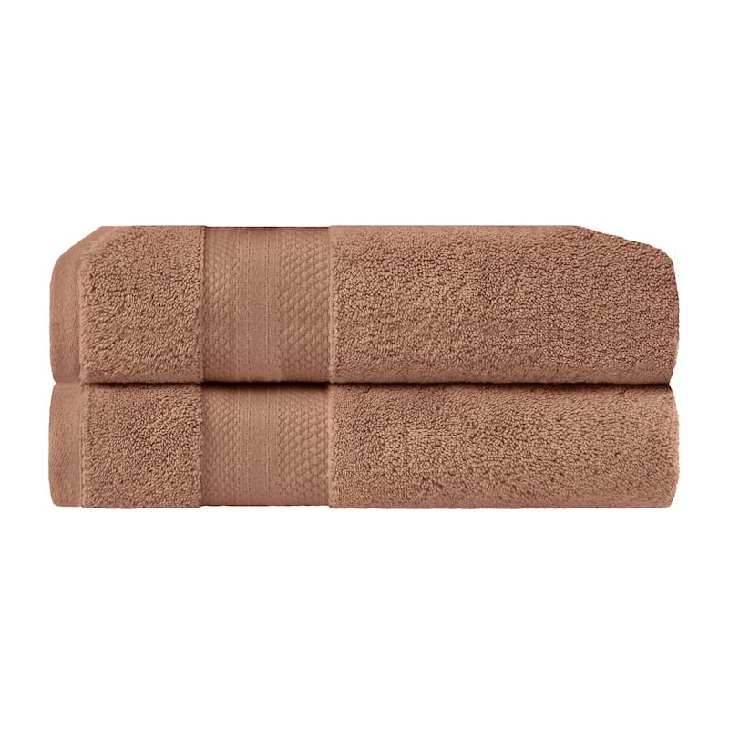 Superior Turkish Cotton Solid Heavyweight Bath Towel Set of 2