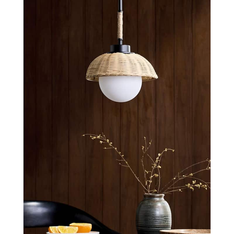 Livabliss Tavira Traditional Pendant - 10"L x 10"W x 11"H - Black