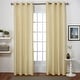 preview thumbnail 35 of 43, ATI Home Chatra Faux Silk Grommet Top Curtain Panel Pair