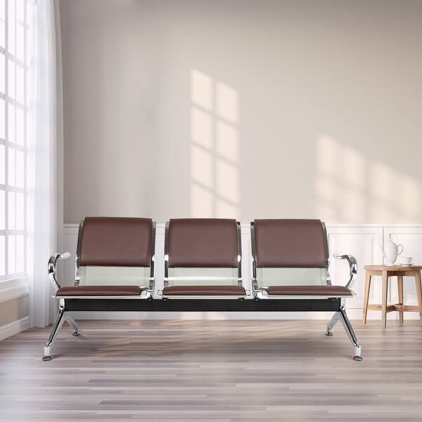 Shop Kinbor Reception Chairs Waiting Room Chair 3 Seat Waiting Bench Visitor Guest Chair For Bank Office Clinic Barbershop Overstock 31523538