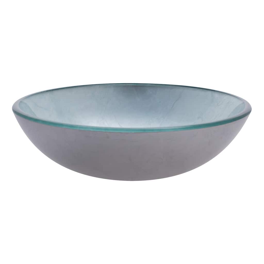 Miseno Painted Foil 16-1/2" Circular Glass Vessel Bathroom Sink