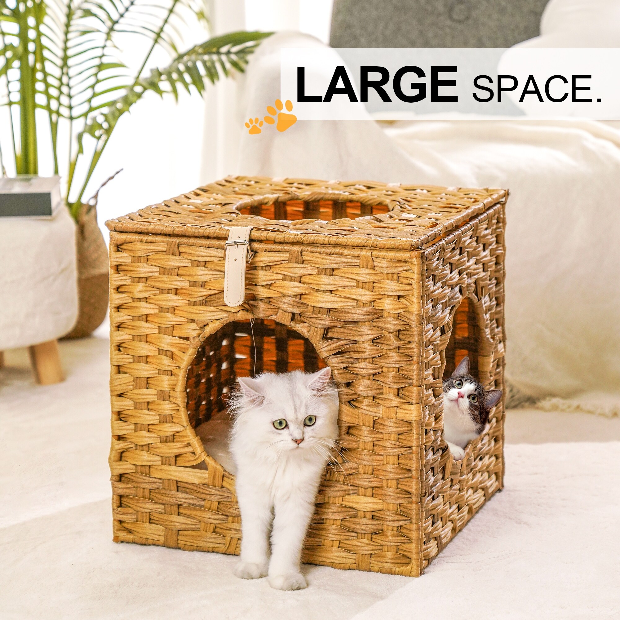 Cat Bed with Rattan Ball and Cushion On Sale Bed Bath Beyond