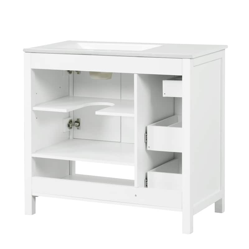 36" Bathroom Vanity with Sink Top