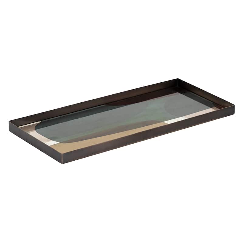 Atlas Gresham Rectangular Metal Tray - Large - Bronze