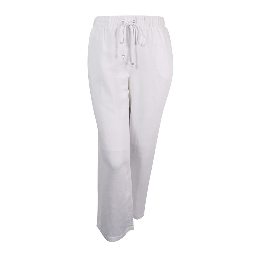 white linen pants womens plus size