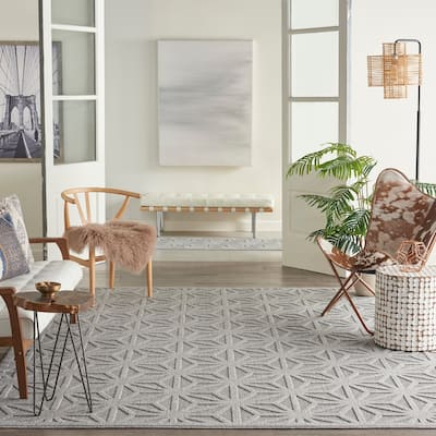 Nourison Palamos Transitional Geometric Indoor Outdoor Area Rug