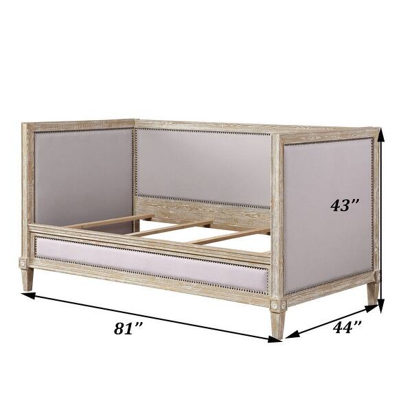 Daybed Twin Bed Frame with Side Panels, High Shelter, 81''L Padded Bed