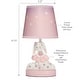 preview thumbnail 3 of 3, Bedtime Originals Tiny Dancer Bunny & Stars Pink Nursery Lamp with Shade & Bulb