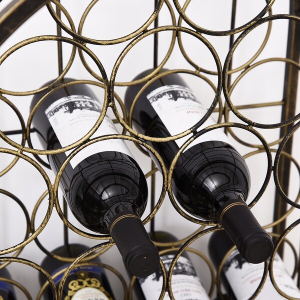 Black wrought new arrivals iron wine rack