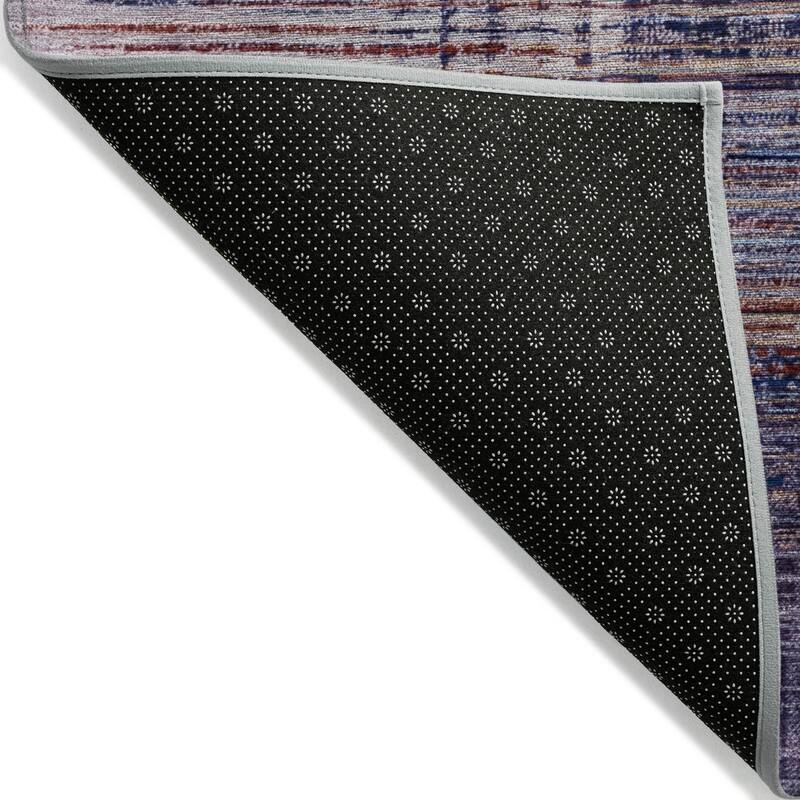 Machine Washable Indoor/Outdoor Contemporary Geo Chantille Rug