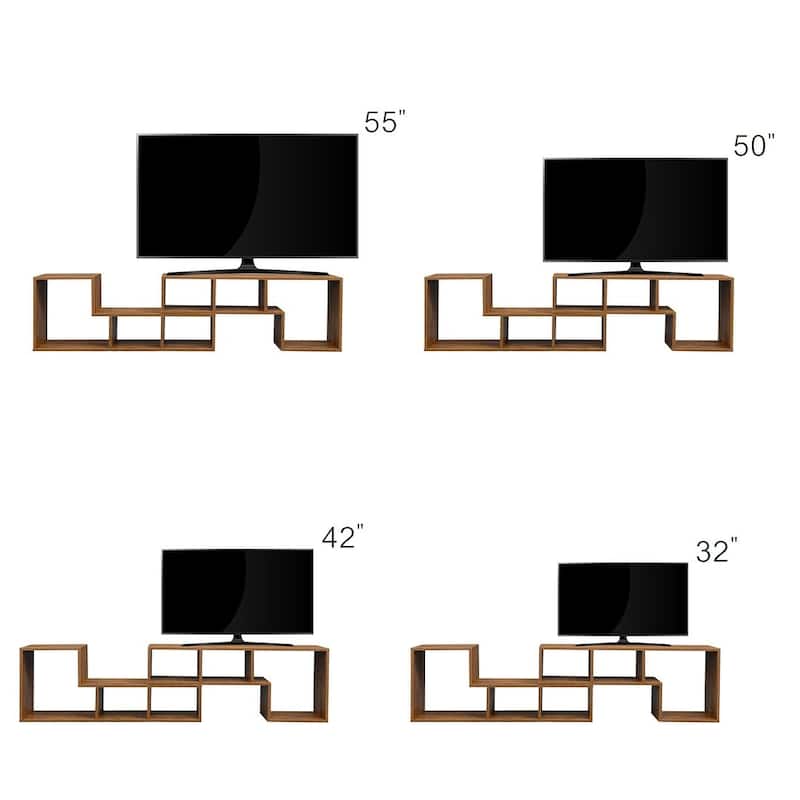 41.34" Modern Double L-Shaped TV Stand