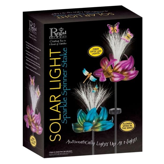 Sparkle Solar Spinner Stake - Bee