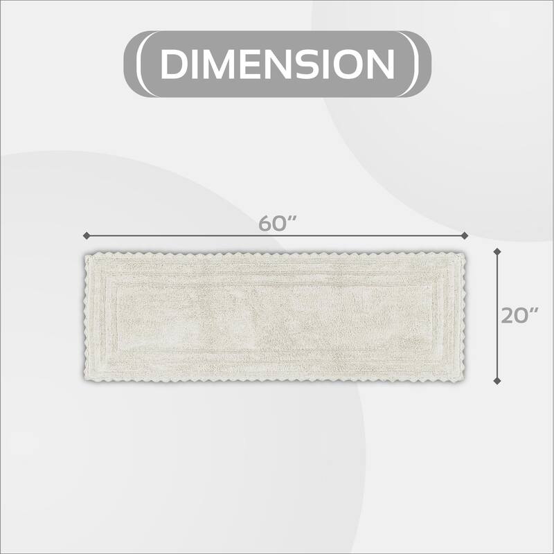 Better Trends Bath Rugs 100% Cotton Soft & Water Absorbent Reversible Tufted Bathroom Rug for Shower, Sink Mats Lilly Crochet