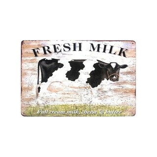 Fresh Milk Full Cream Milk and Butter Metal Tin Sign 12