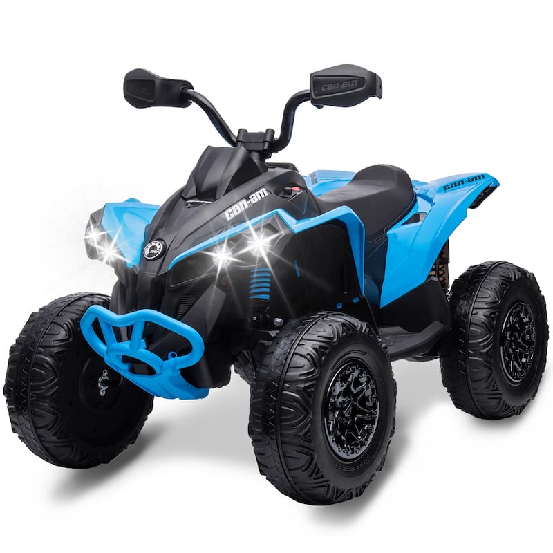 Kids ATV 4 Wheeler, 12V Ride On Toys Car for Best Kids Gift, Green - Blue