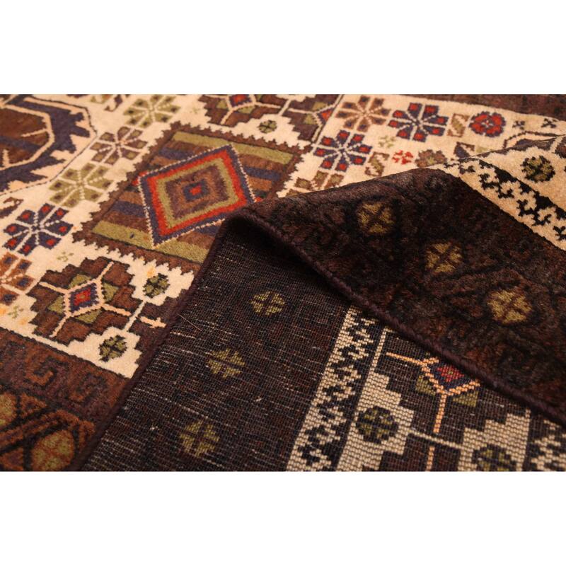 ECARPETGALLERY Hand-knotted Teimani Ivory Wool Rug - 3'9 x 6'6