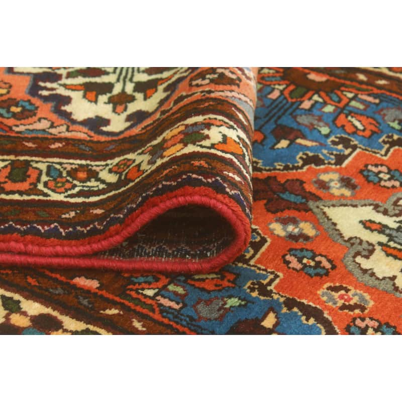 Fine Vintage Distressed Zakiya Orange/Blue Runner - 2'5" x 9'7"