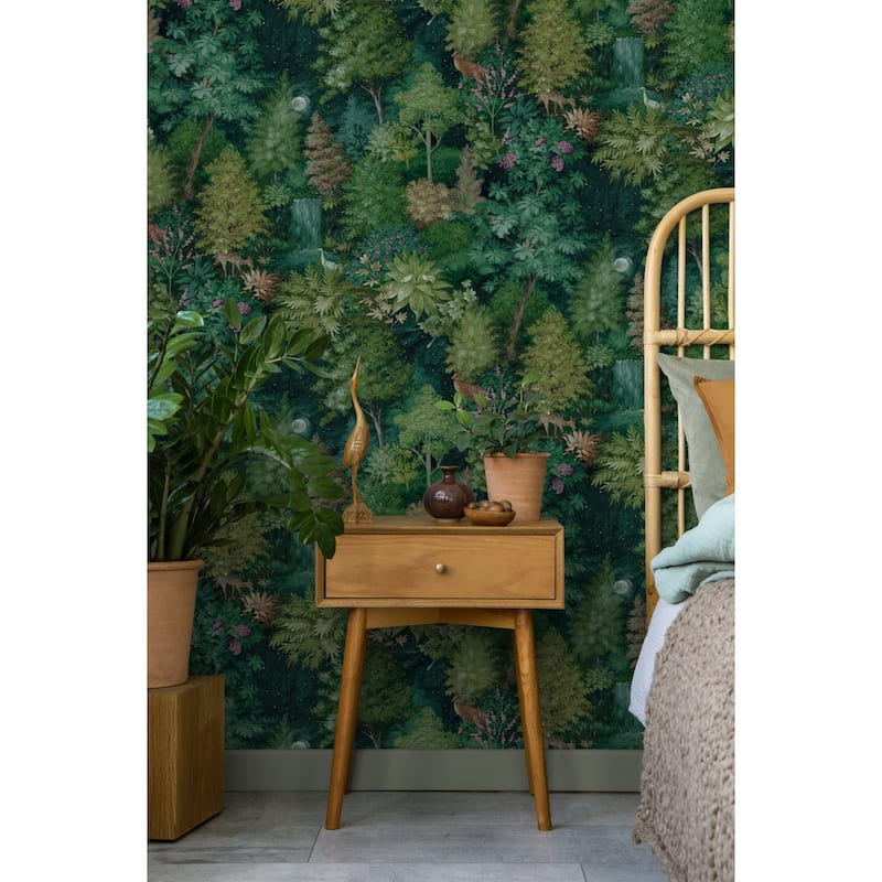 Midnight Woods Non-Pasted Wallpaper – 396in. x 21in. – Covers 56 square feet