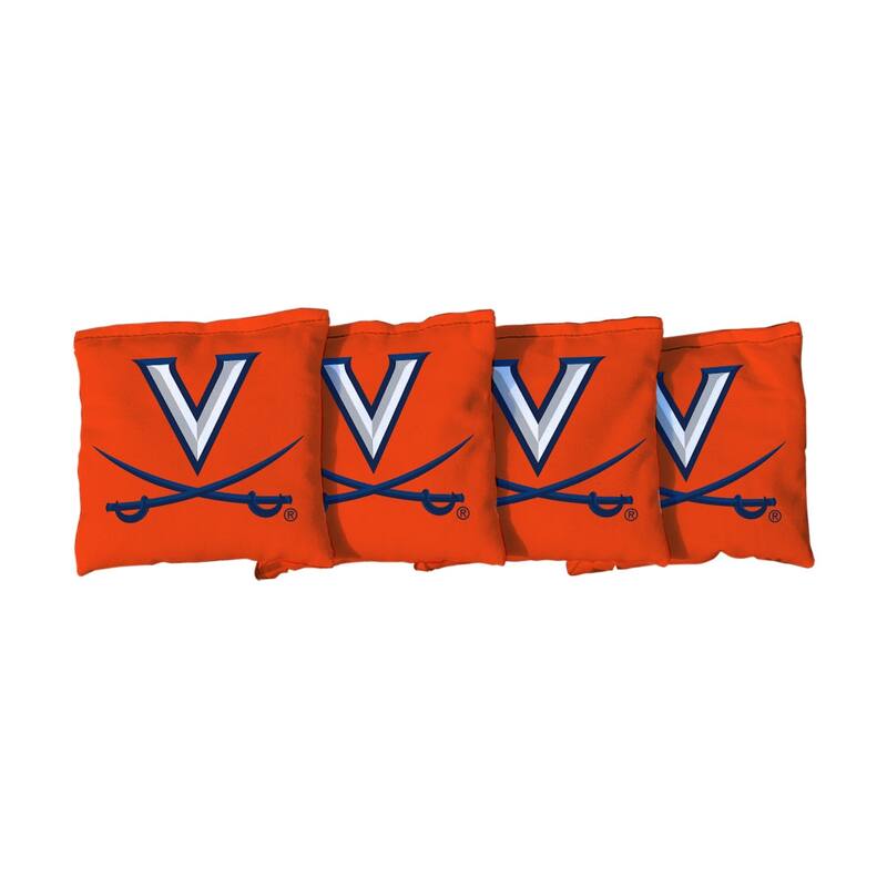 Virginia Cavaliers Wahoos Orange Cornhole Bags - All-Weather Resin Filled