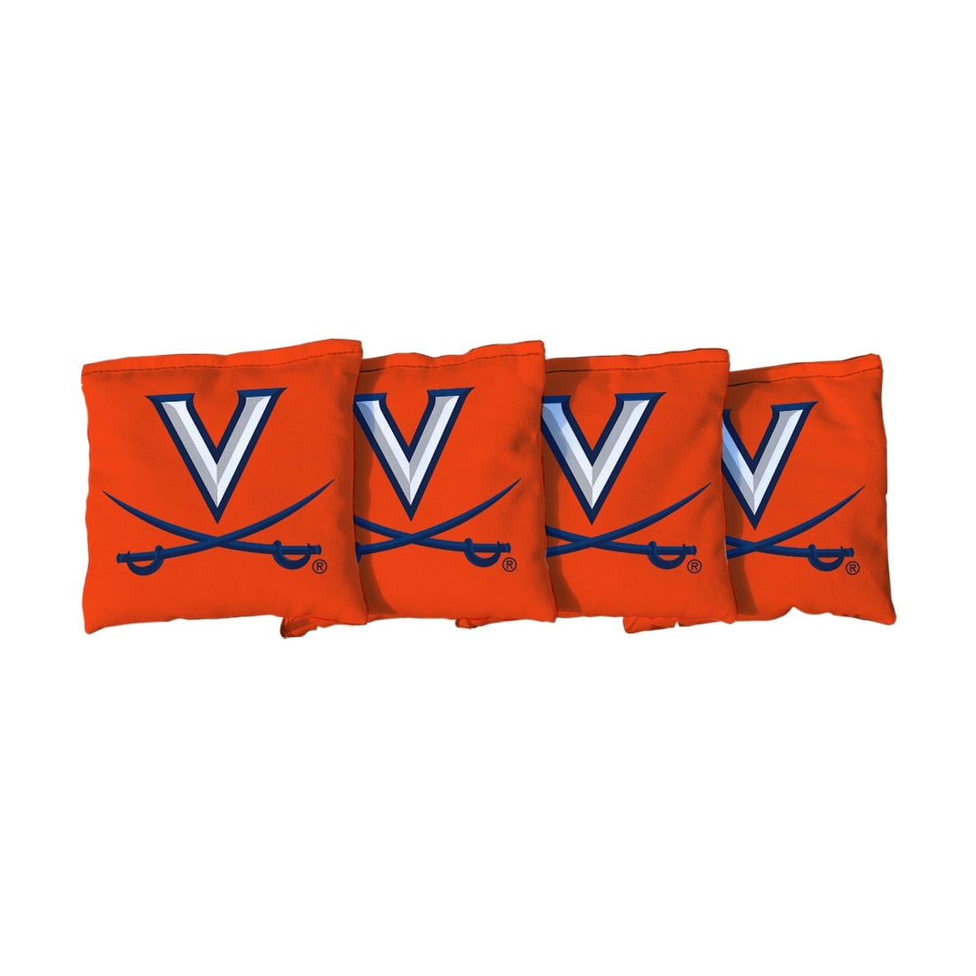 Virginia Cavaliers Wahoos Orange Cornhole Bags