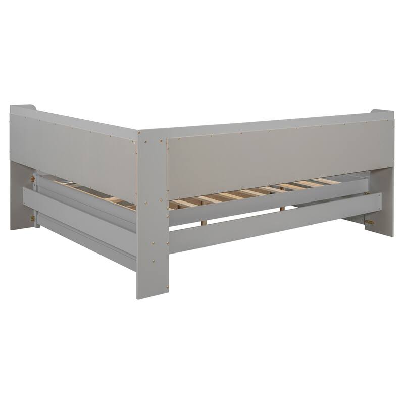 Full Bed with L-shaped Bookcases