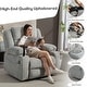 preview thumbnail 33 of 36, 270° Swivel Velvet Recliner, Extra Wide Power Recliner Chair w/Heat Massage - USB & Type C Charging Port