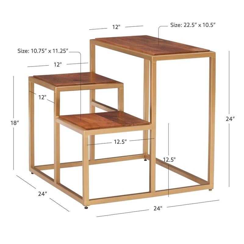 Linon Camborne 3 Tiered Plant Stand Side Table