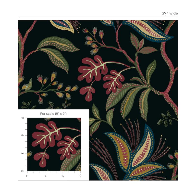 NextWall Forest Flourish Peel and Stick Wallpaper