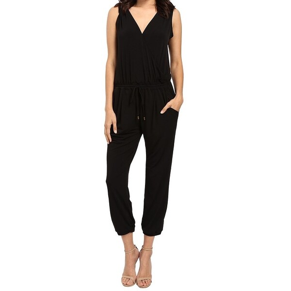 cropped jersey jumpsuit