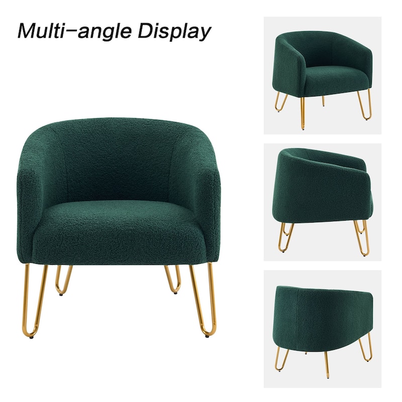 Modern Lite Luxury Gold Legged Accent Chair Versatile Pick for Living Room Bedroom​