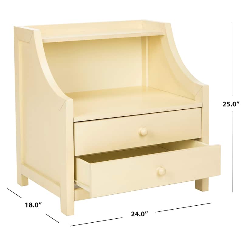SAFAVIEH Kianna 2-Drawer Nightstand - Off White