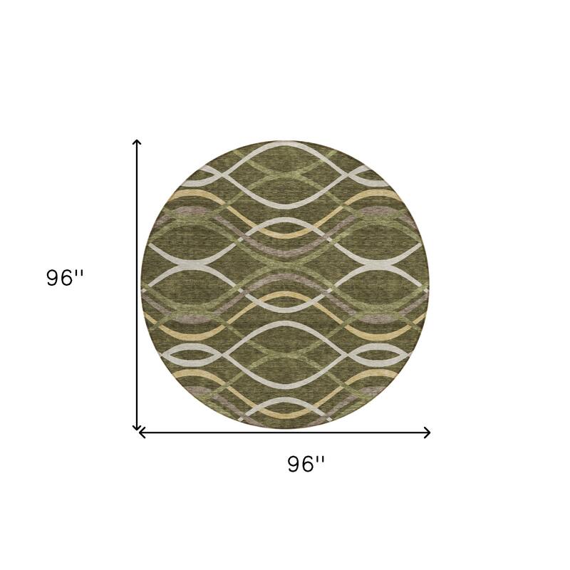 HomeRoots Abstract Transitional Rectangle Outdoor Rug