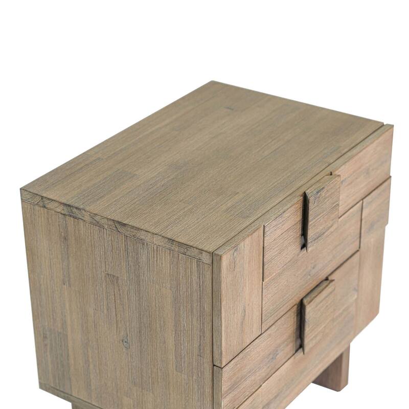 Sophie Solid Acacia 2-Drawer Nightstand