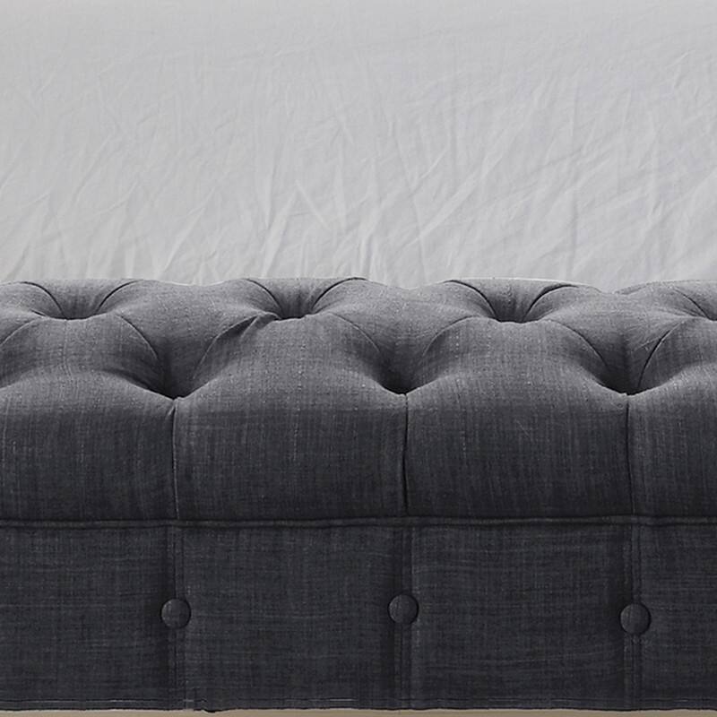 Rosevera Laguerre Tufted Upholstered Ottoman Bench, Bedroom Bench